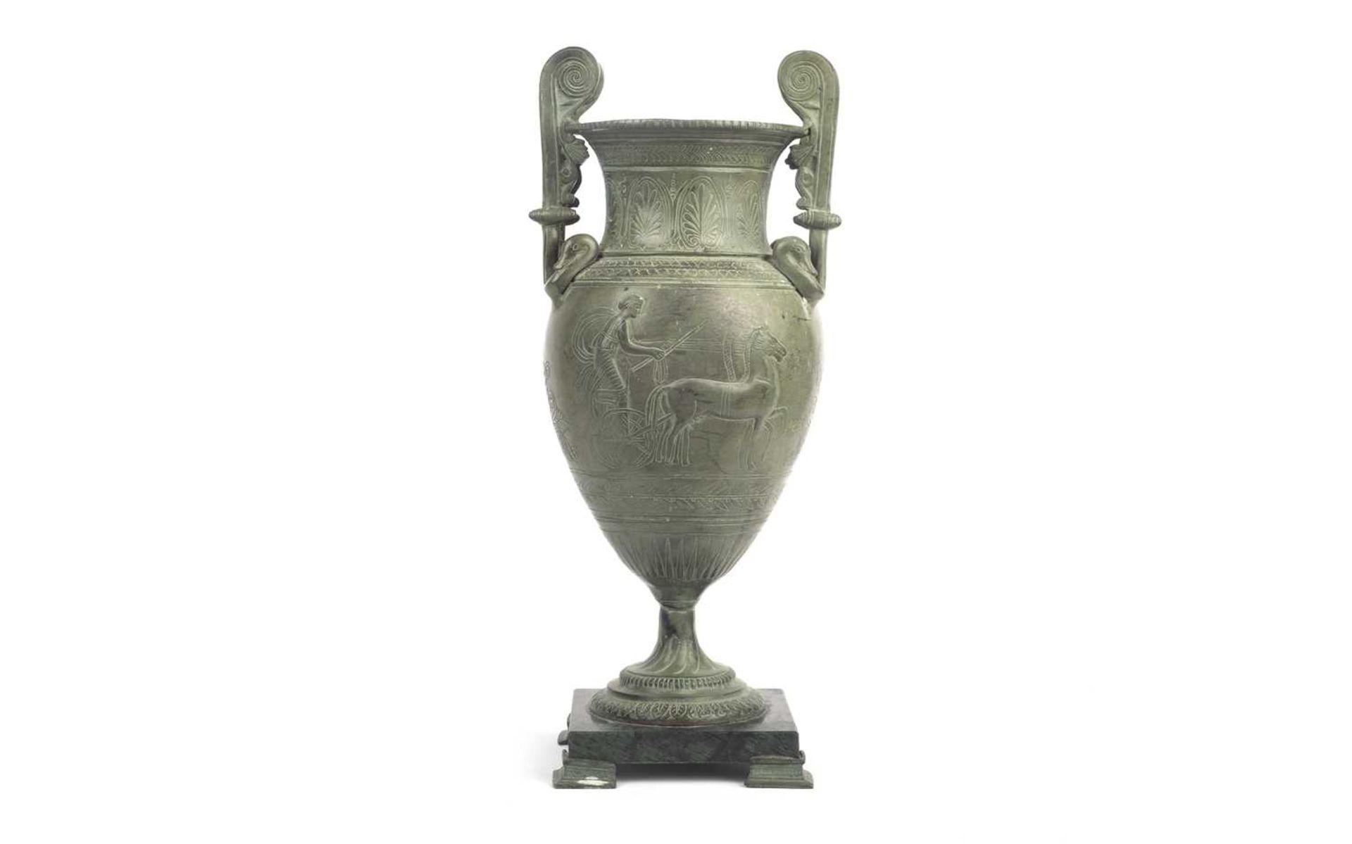 AN ANCIENT GREEK STYLE BRONZE KRATER VASE