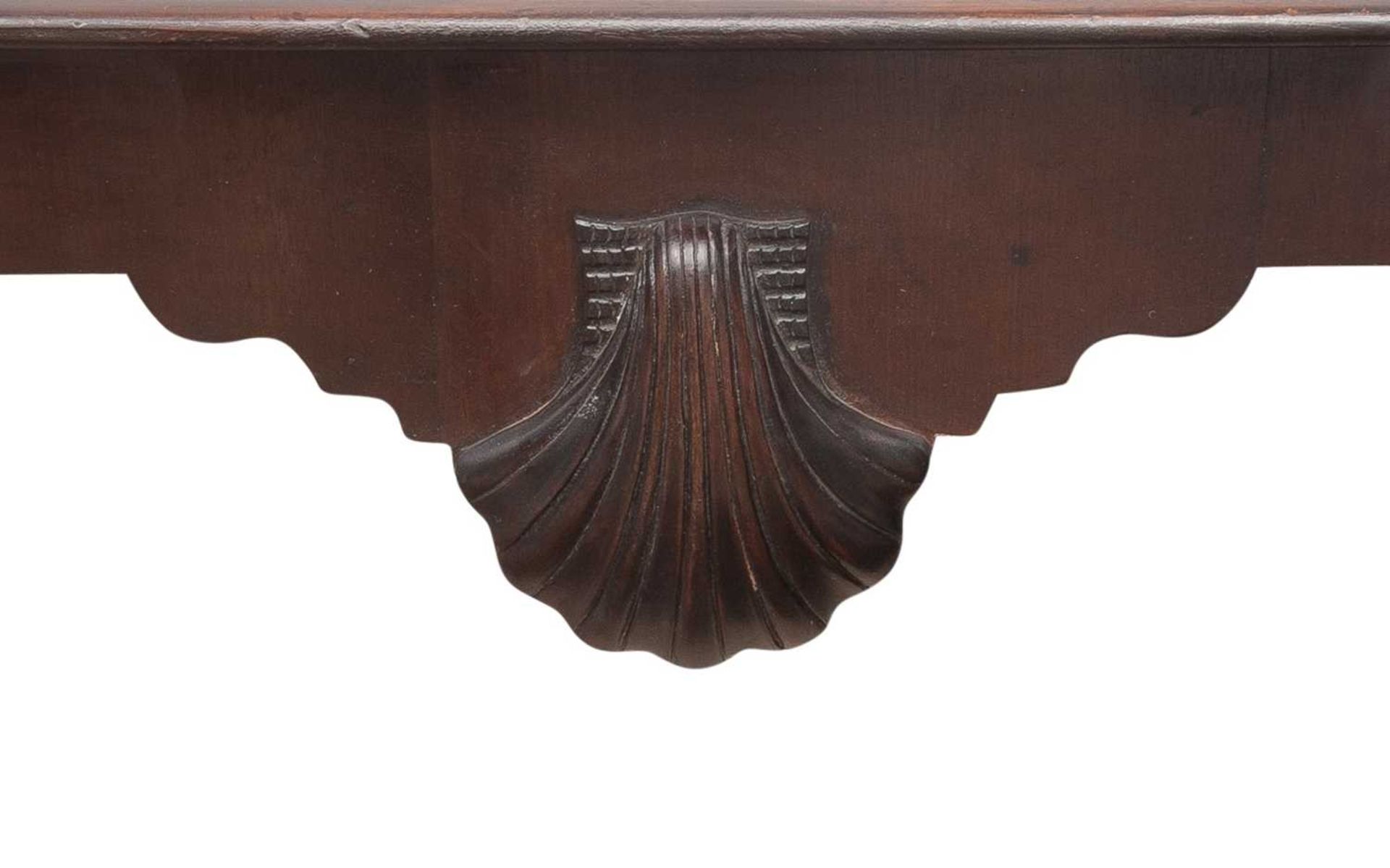 AN 18TH CENTURY AND LATER IRISH GEORGE II STYLE MAHOGANY CONSOLE TABLE - Image 2 of 3