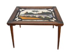 A FIRST HALF 20TH CENTURY BUTTERFLY WINGS TABLE