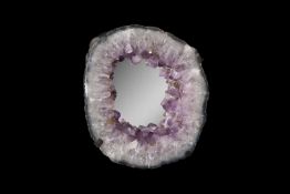 AN AMETHYST GEODE MIRROR