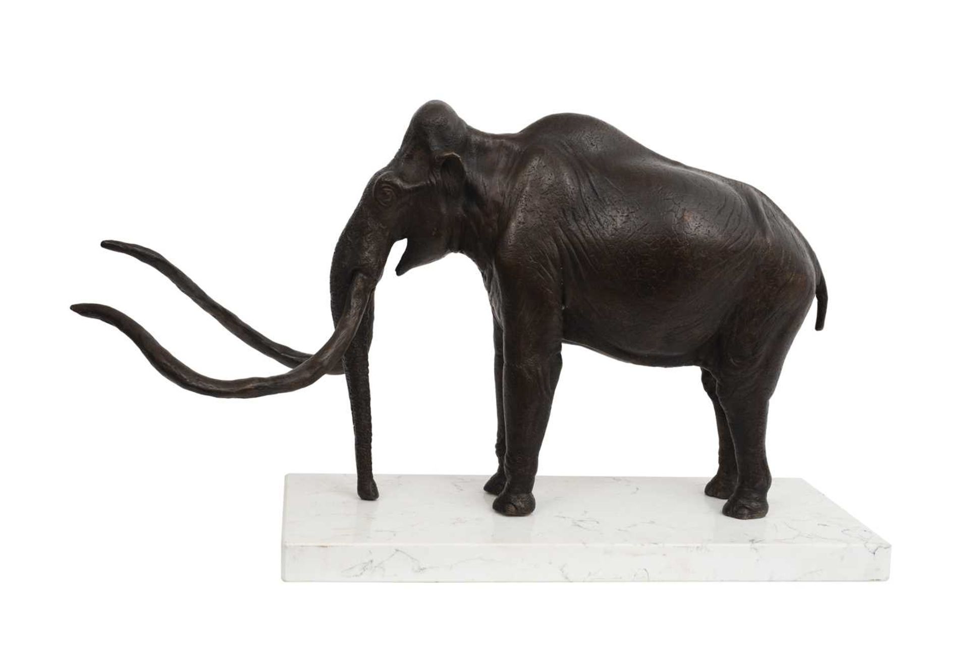 A BRONZE MODEL OF A FULL WOOLLY MAMMOTH - Image 2 of 2