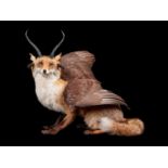 A TAXIDERMY MYTHICAL 'VULPESTINGER'