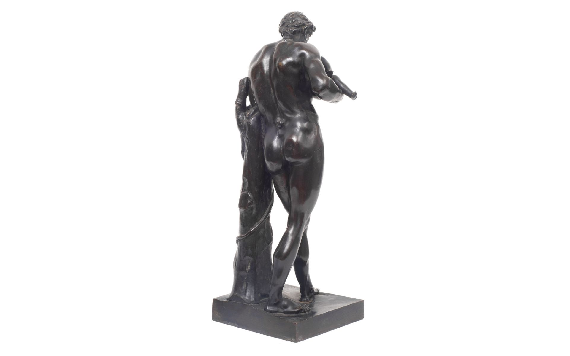 AFTER THE ANTIQUE: A 19TH CENTURY BRONZE OF SILENUS AND THE INFANT BACCHUS - Image 3 of 6