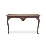 AN 18TH CENTURY AND LATER IRISH MAHOGANY CONSOLE TABLE