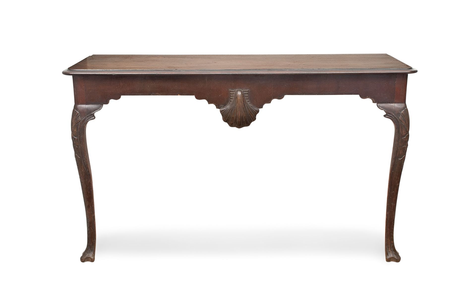 AN 18TH CENTURY AND LATER IRISH MAHOGANY CONSOLE TABLE