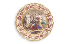 A LATE 19TH CENTURY ROYAL VIENNA PORCELAIN CABINET PLATE SIGNED KAUFMANN
