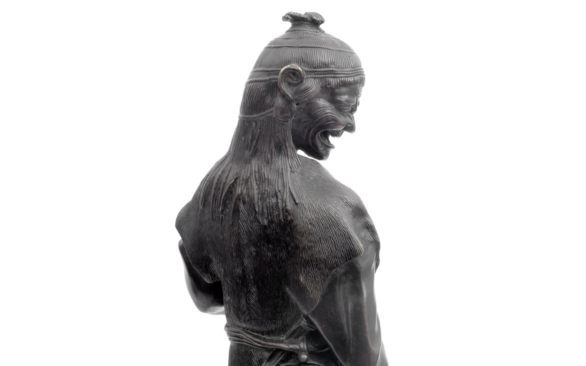 A LARGE 19TH CENTURY JAPANESE MEIJI PERIOD BRONZE FIGURE - Image 6 of 6