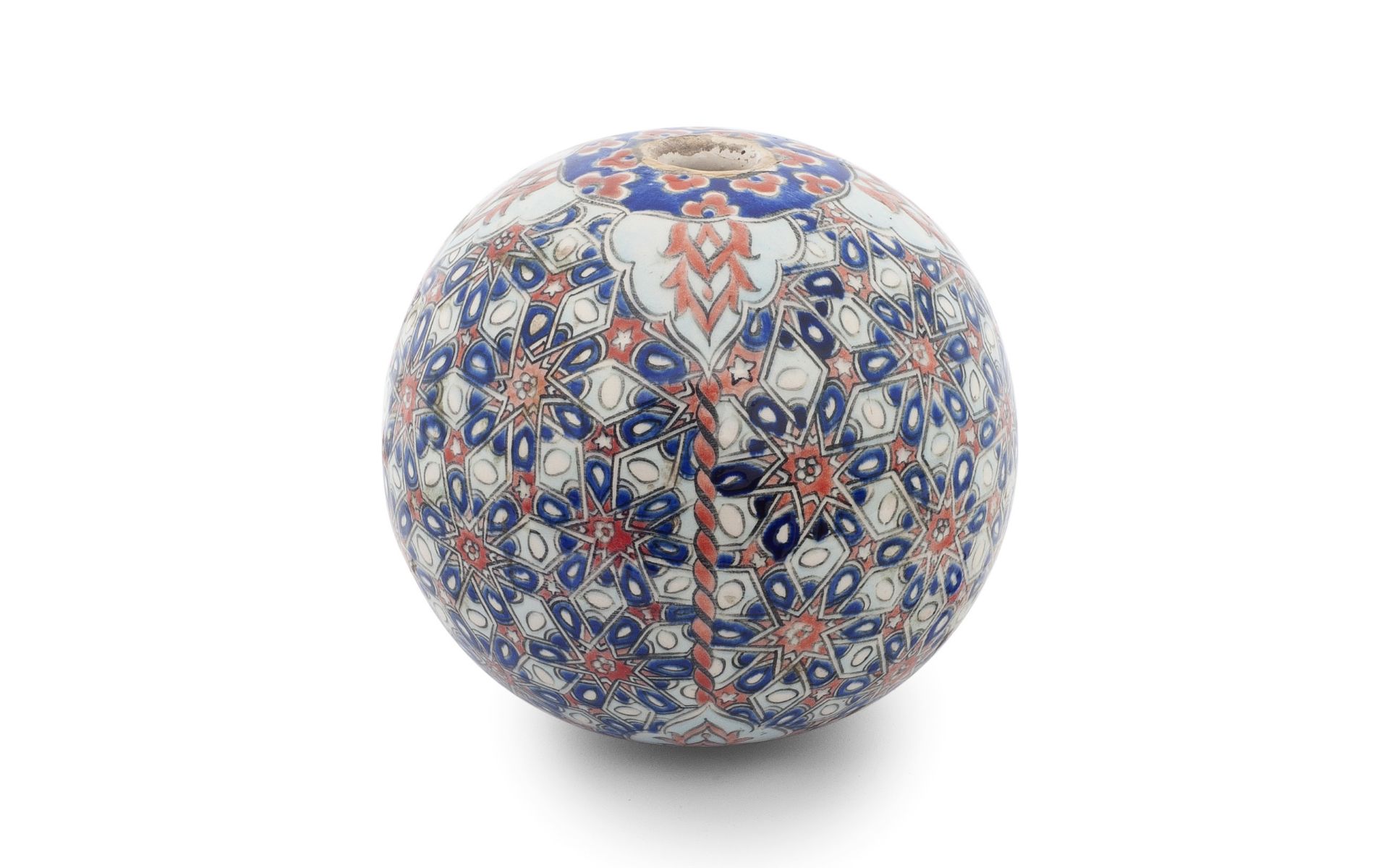 A PERSIAN CERAMIC IZNIK MOSQUE BALL