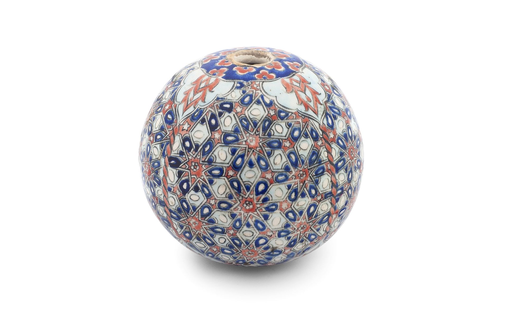 A PERSIAN CERAMIC IZNIK MOSQUE BALL - Image 2 of 2