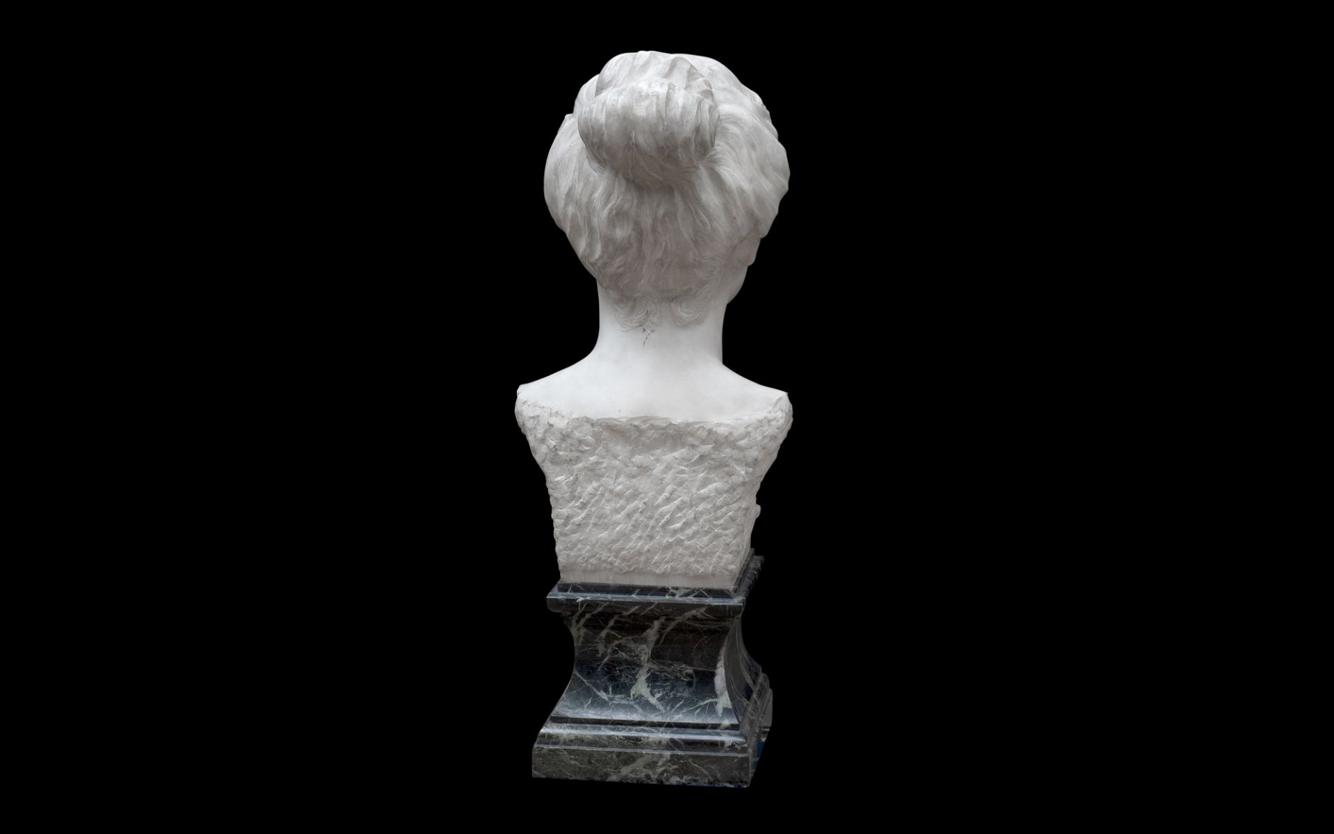 AN EARLY 20TH CENTURY LIFE-SIZE MARBLE BUST OF A LADY - Image 3 of 3