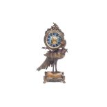 ATTRIBUTED TO L'ESCALIER DE CRISTAL, PARIS: A FINE LATE 19TH CENTURY FRENCH PEACOCK CLOCK