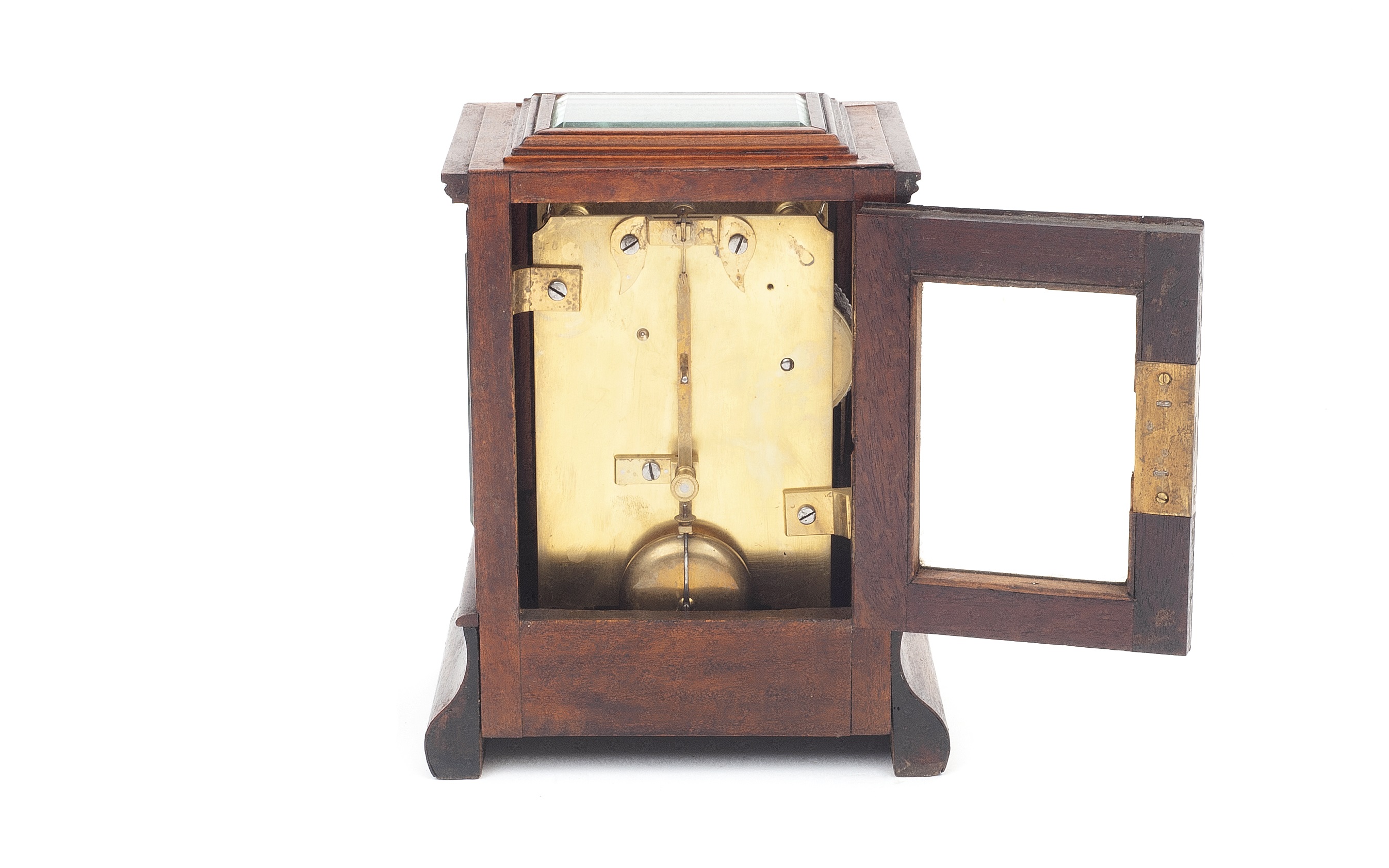 A MID 19TH CENTURY ENGLISH FOUR GLASS LIBRARY CLOCK SIGNED 'BENNETT, 65 CHEAPSIDE' - Image 3 of 3