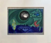 MARC CHAGALL: 'QUAI DE BERCY' ORIGINAL COLOUR LITHOGRAPH CIRCA 1954