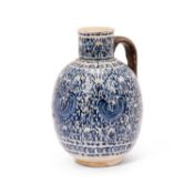 AN 18TH CENTURY OTTOMAN GLAZED POTTERY JUG, TURKEY