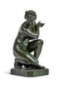 A 19TH CENTURY GRAND TOUR BRONZE OF THE CROUCHING VENUS, AFTER THE ANTIQUE