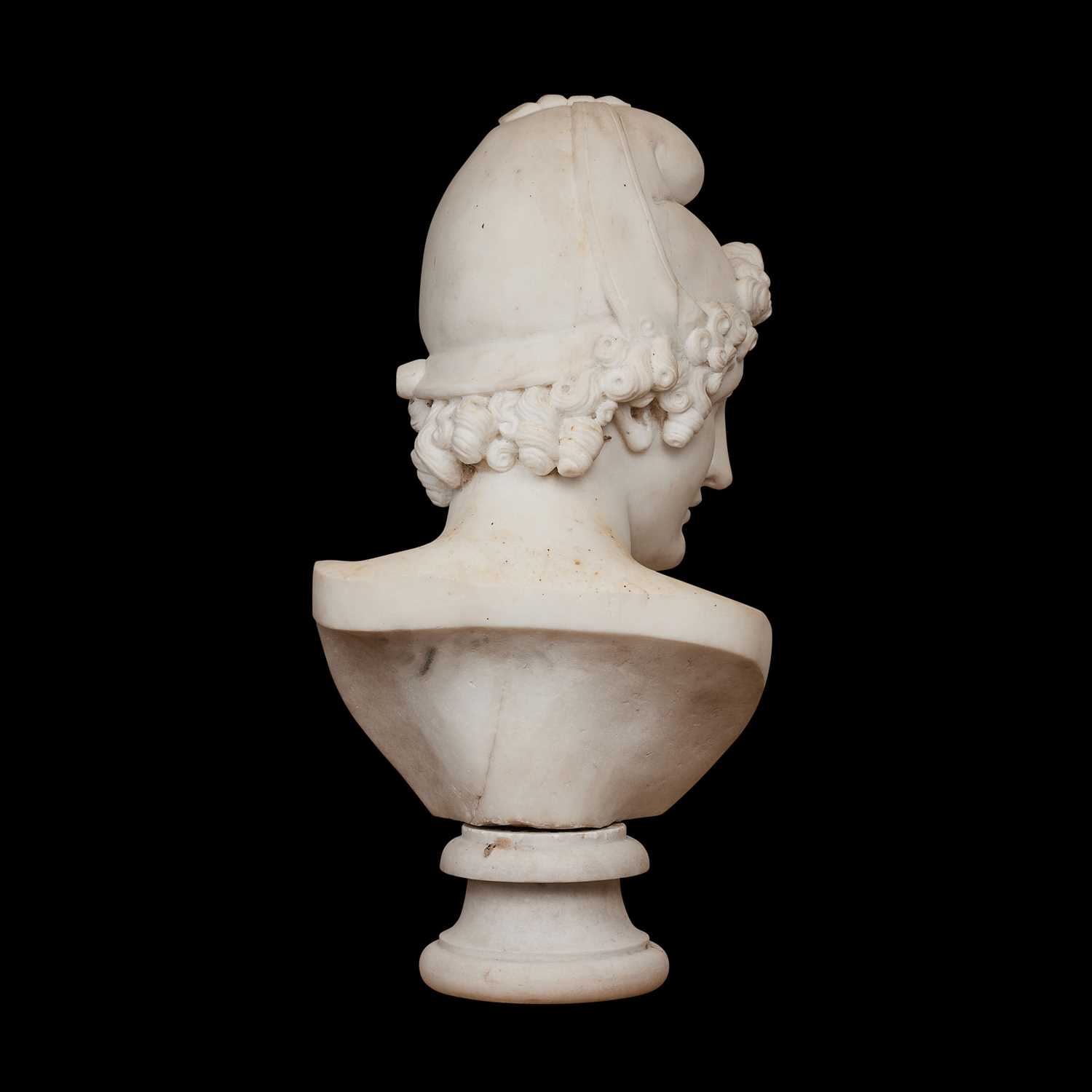 A 19TH CENTURY MARBLE BUST OF PARIS AFTER ANTONIO CANOVA (1757-1822) - Image 4 of 4