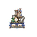 JACOB PETIT AND HENRY MARC: 'THE RETREATING MAMELUKE': A FINE 1840'S PORCELAIN CLOCK