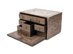 A 19TH CENTURY PERSIAN / NORTH INDIAN MICROMOSAIC TABLE CABINET