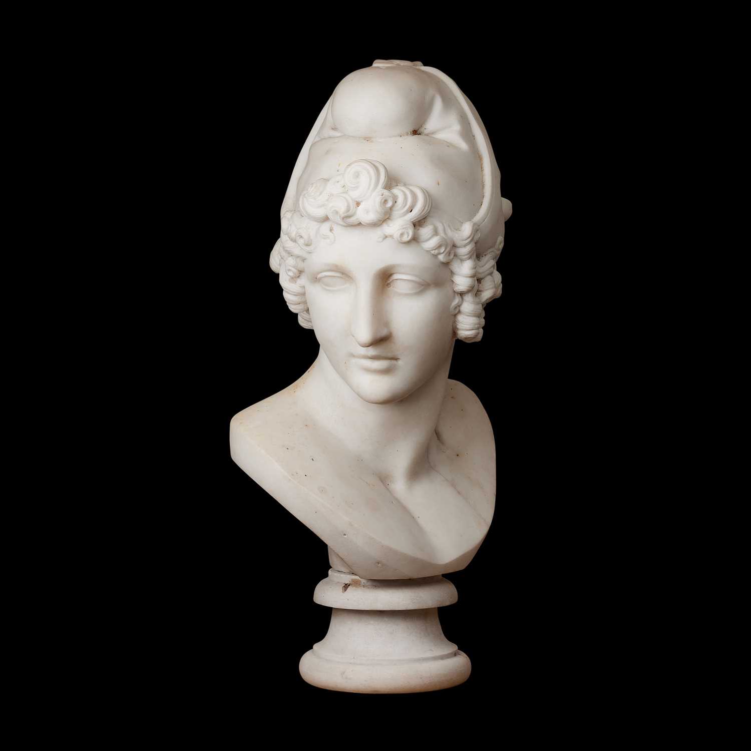 A 19TH CENTURY MARBLE BUST OF PARIS AFTER ANTONIO CANOVA (1757-1822) - Image 2 of 4