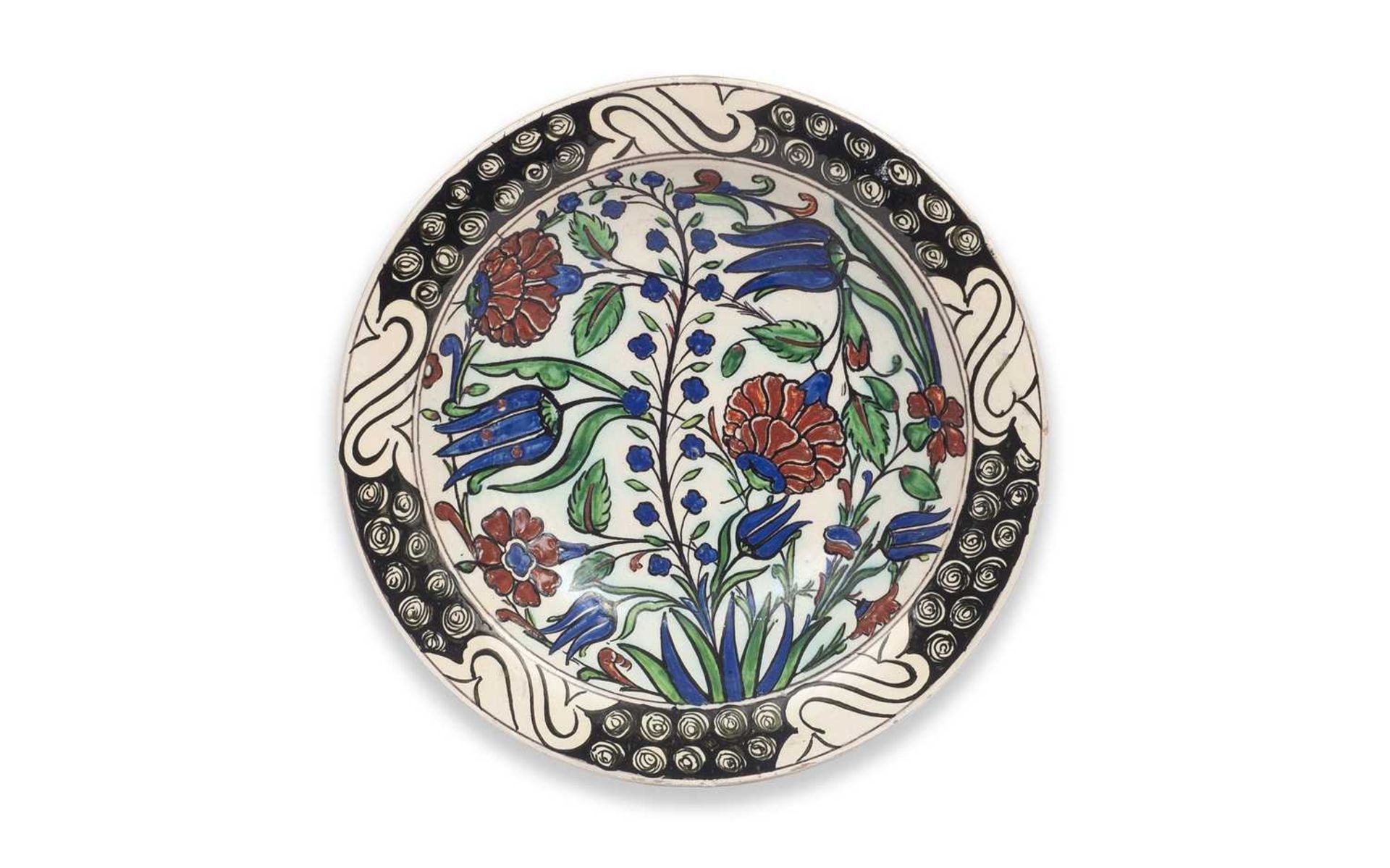 A LATE 19TH CENTURY ITALIAN CANTAGALLI IZNIK STYLE DISH