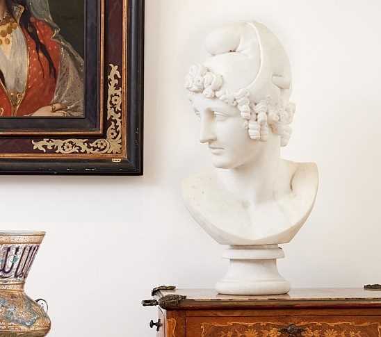 A 19TH CENTURY MARBLE BUST OF PARIS AFTER ANTONIO CANOVA (1757-1822)