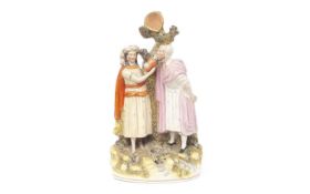A 19TH CENTURY STAFFORDSHIRE FIGURE OF REBECCA AND ELIEZER