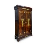 AN EARLY 19TH CENTURY EMPIRE PERIOD ORMOLU MOUNTED ARMOIRE