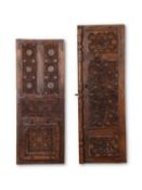 TWO 15TH CENTURY MAMLUK CARVED WOOD DOORS, EGYPT