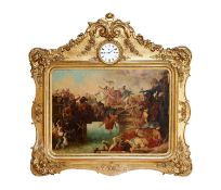 AN IMPRESSIVE 19TH CENTURY MUSICAL PICTURE CLOCK FOR THE OTTOMAN MARKET