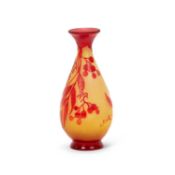 A SMALL CAMEO GLASS VASE