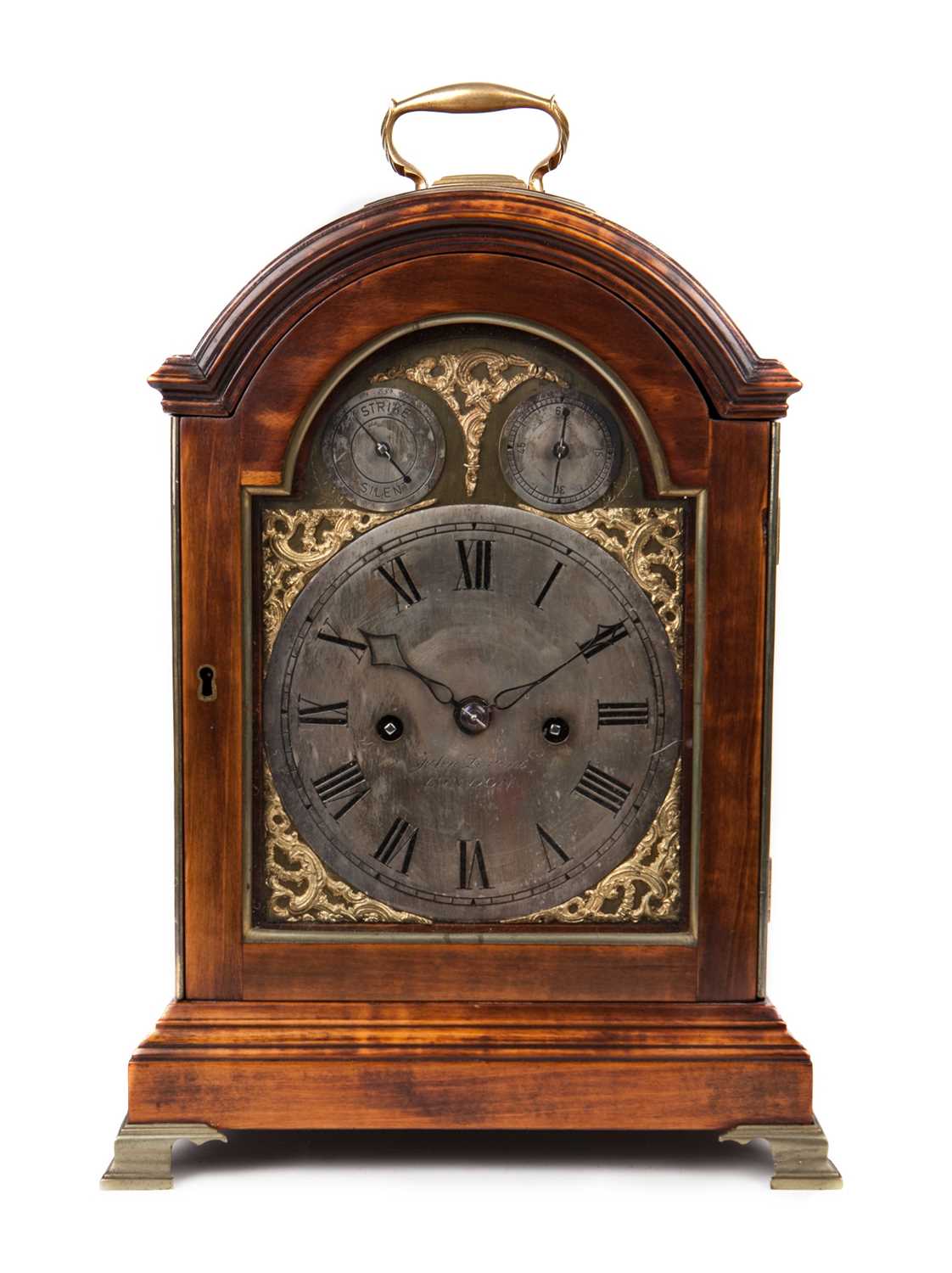 A FINE LATE 18TH CENTURY MAHOGANY FUSEE TABLE CLOCK BY JOHN LEVENS OF LONDON