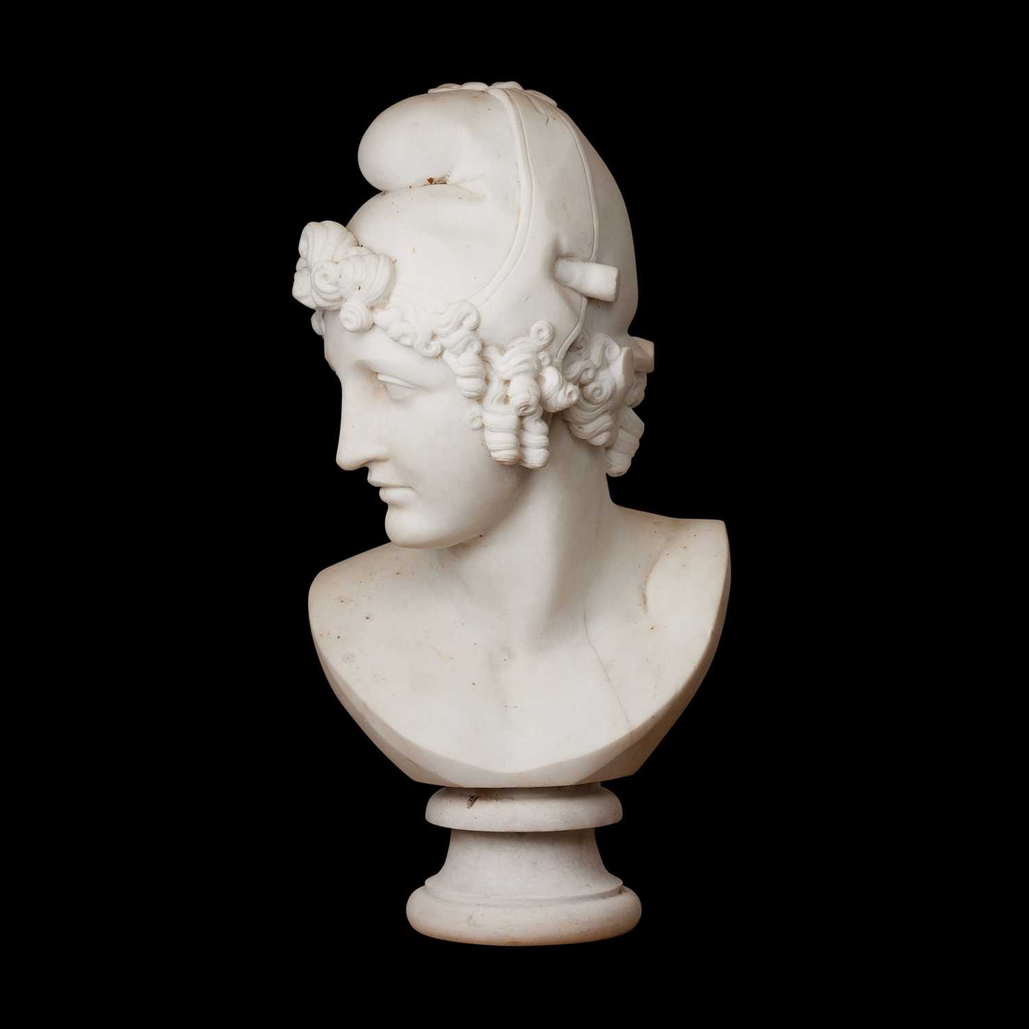 A 19TH CENTURY MARBLE BUST OF PARIS AFTER ANTONIO CANOVA (1757-1822) - Image 3 of 4