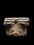 A BYZANTINE MARBLE COLUMN CAPITAL CIRCA 5TH CENTURY A.D.