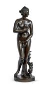 A 19TH CENTURY FRENCH BRONZE FIGURE OF THE VENUS DE MEDICI