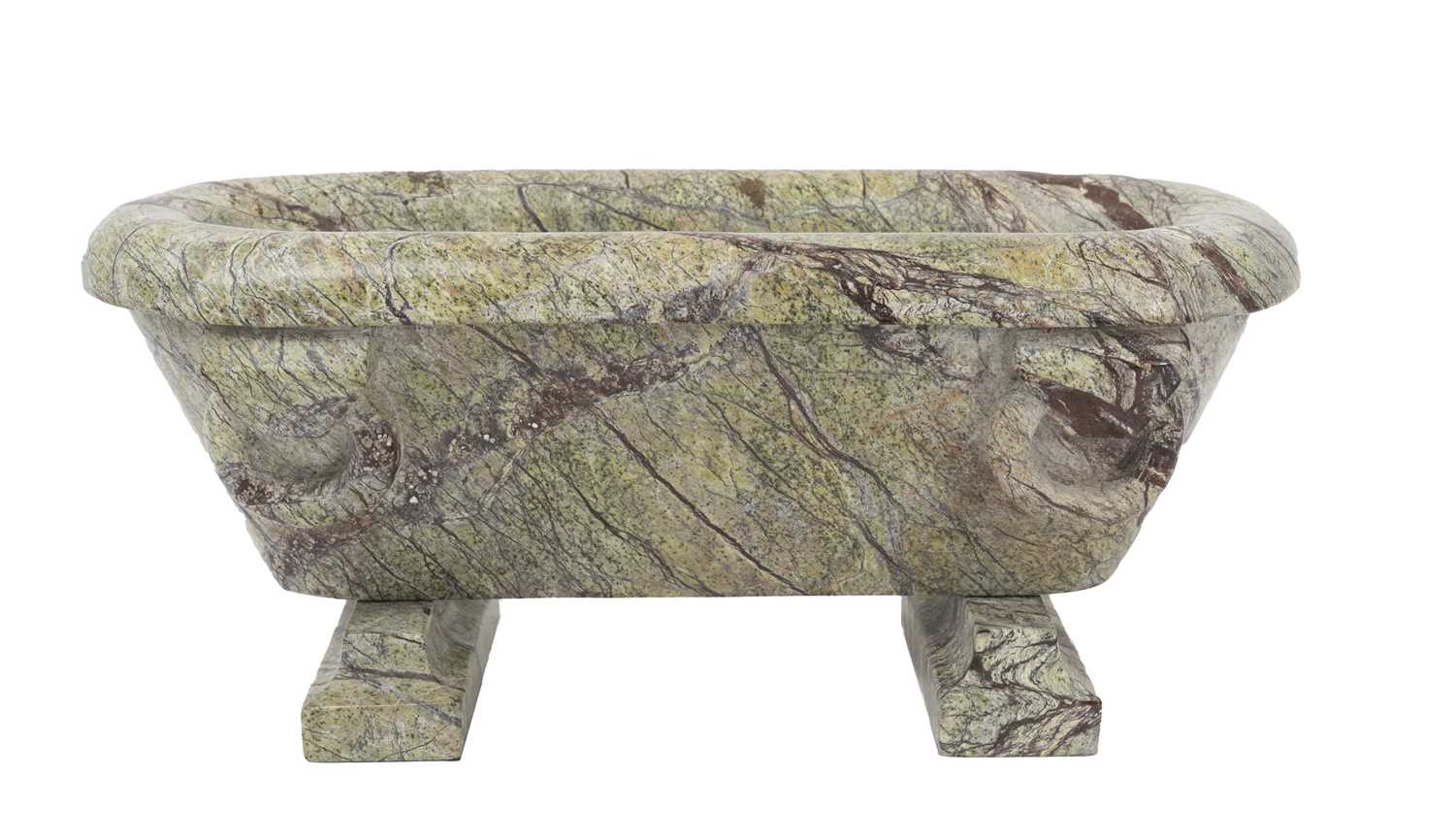 A GRAND TOUR STYLE GREEN MARBLE MODEL OF A ROMAN BATH - Image 2 of 2