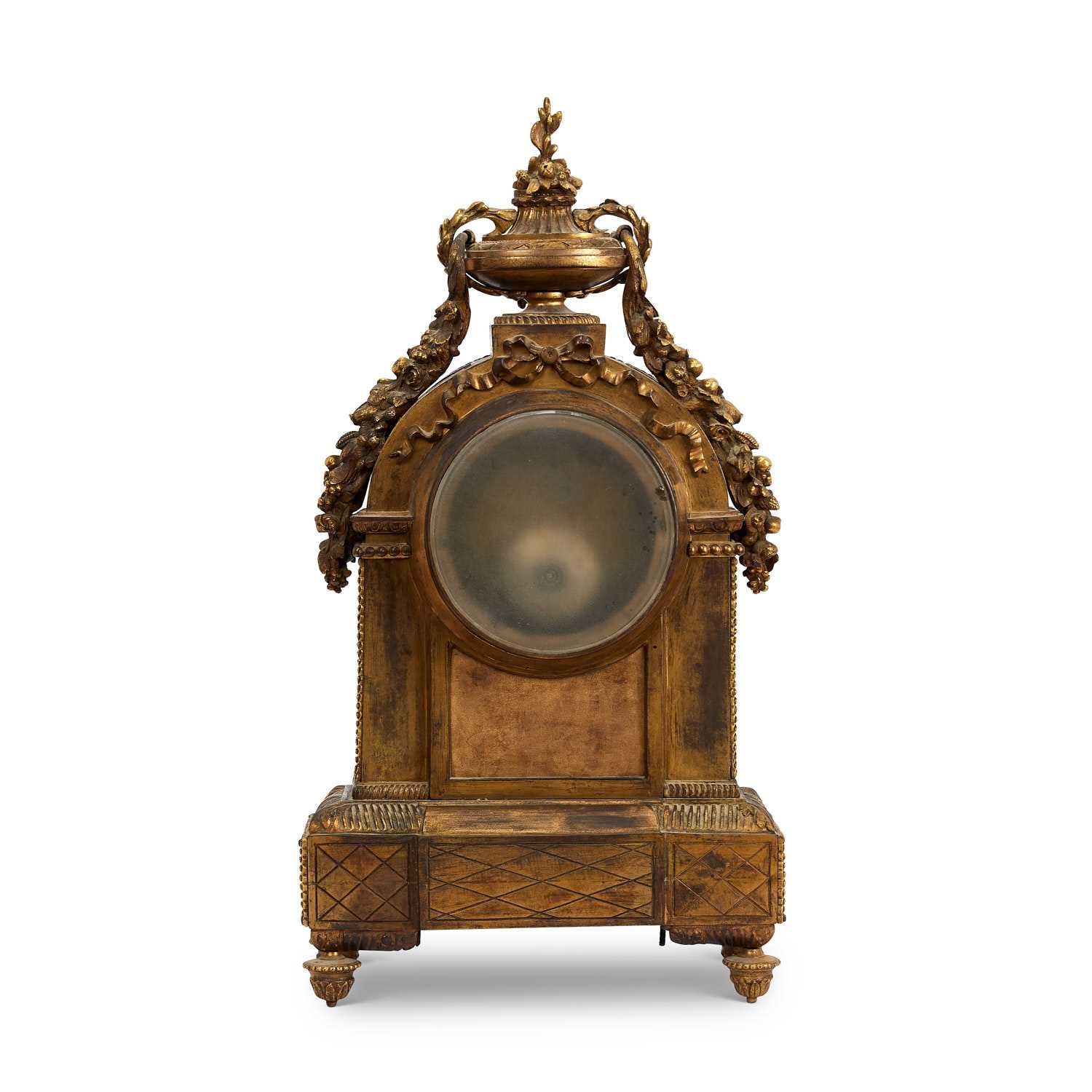 A NAPOLEON III PERIOD GILT BRONZE AND PORCELAIN MOUNTED MANTEL CLOCK CIRCA 1860 - Image 2 of 2