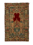 A LATE 18TH / EARLY 19TH CENTURY OTTOMAN SILK AND VELVET WALL HANGING