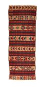 A LARGE EARLY 20TH CENTURY TURKMENISTAN BOKHAIR RUNNER
