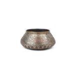 A 19TH CENTURY CAIROWARE SILVER AND COPPER INLAID BRASS BOWL, EGYPT OR SYRIA