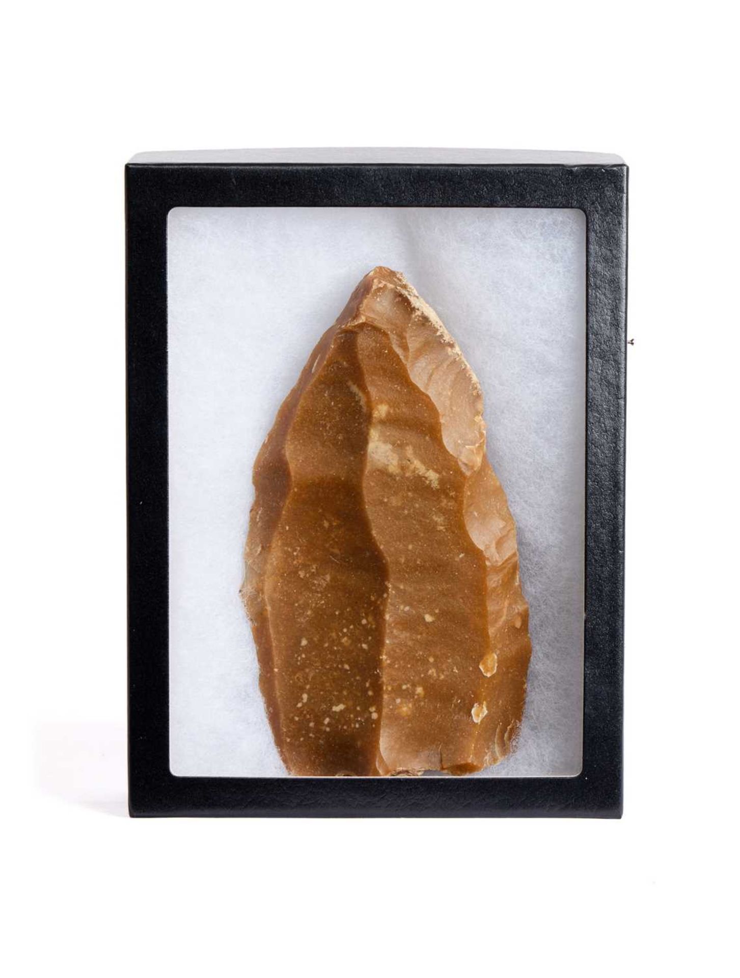 A LARGE 'LIVRE DE BEURRE' FLINT TOOL FROM LE GRAND-PRESSIGNY, FRANCE