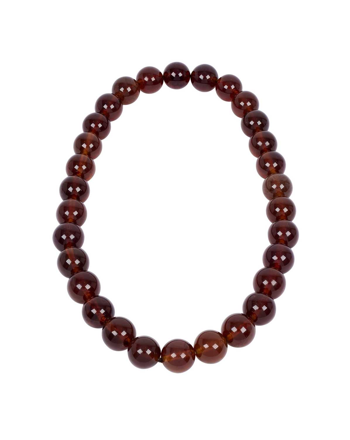 A SET OF LARGE CHIAPAS AMBER BEADS, MEXICO