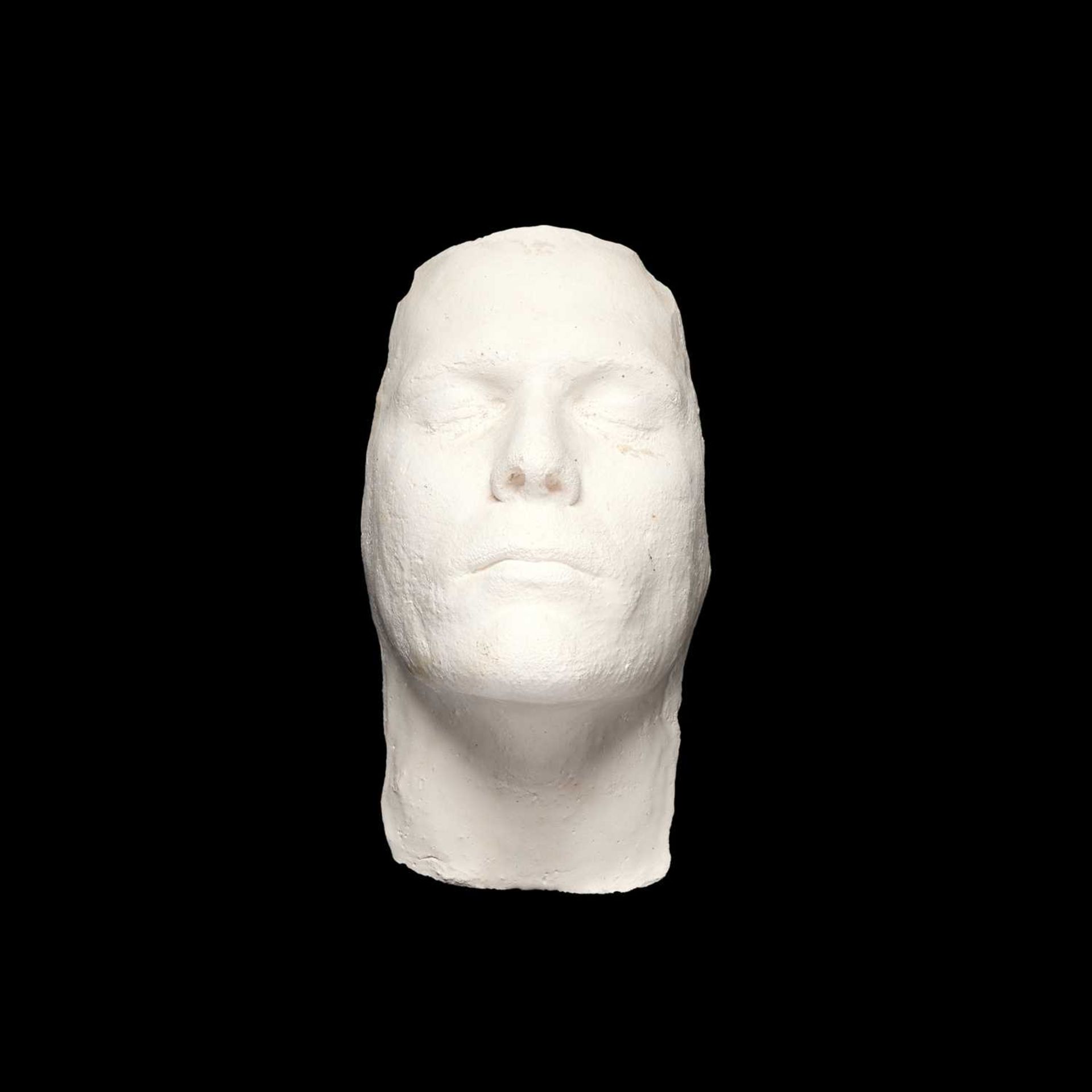 A PLASTER MODEL OF A DEATH MASK
