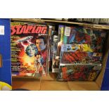 A QUANTITY OF VINTAGE AND MODERN COMICS MAGAZINES AND ANNUALS TO INCLUDE ASTONISHING SPIDERMAN, STAR