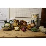 ACOLLECTION OF CERAMIC LIDDED STORAGE JARS AND OTHER HOUSEHOLD CERAMICS (17)