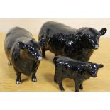 A TRIO OF BESWICK ABERDEEN ANGUS CATTLE