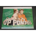 A VINTAGE CINEMA / FILM POSTER FOR 'UP POMPEII' STARRING LESLIE HOWERD, APPROX 75 X 100 CM