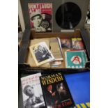 A COLLECTION OF NORMAN WISDOM RELATED COLLECTABLES TO INCLUDE FRAMED AND GLAZED RECORDS,