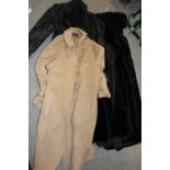 THREE LADIES JACKETS TO INCLUDE A HOODED CAPE, LEATHER EXAMPLE, ETC