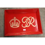 ***A DECORATIVE METAL TRAY**