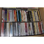 APPROX 600 CD'S AND MUSIC RELATED DVD'S CONTAINED IN FIVE BOXES